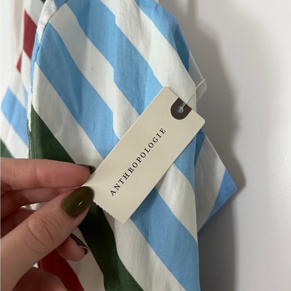 Anthropologie Blue, Green, and Red Striped Dress - Picture 6 of 8
